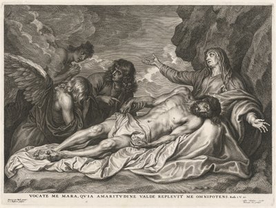 Maagd Ondersteunt de Dode Christus door Schelte Adams Bolswert after Sir Anthony van Dyck