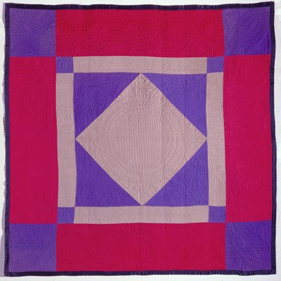 Amish Quilt, eind 19e-begin 20e eeuw (wol, katoen  quilten) door School American