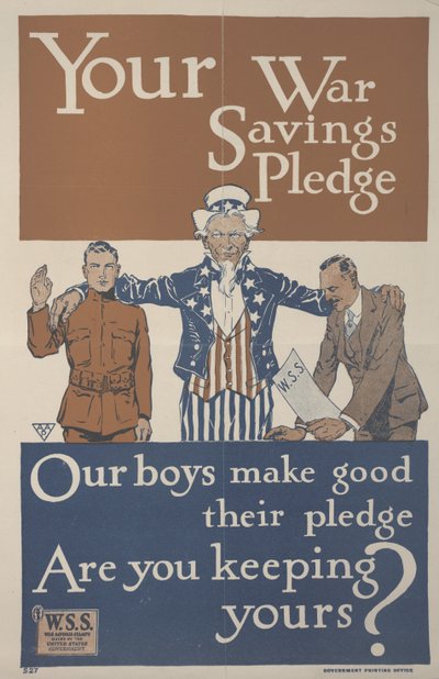 Uw Oorlogsspaargelofte. Onze Jongens houden hun belofte. Houdt u de uwe? door School American