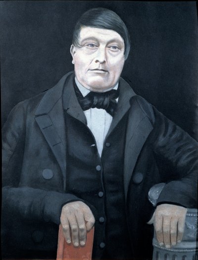 Portret op blik uit Rhyd-y-Car of Colliers Row, midden-late 19e eeuw (olieverfschilderij) door School British