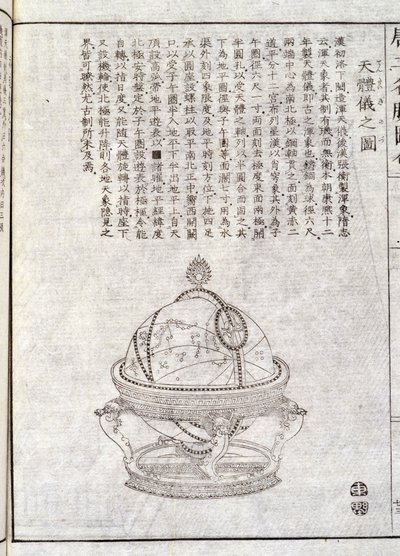 Aardbol - Chinees document. Anonieme gravure. Coll. Selva. door School Chinese