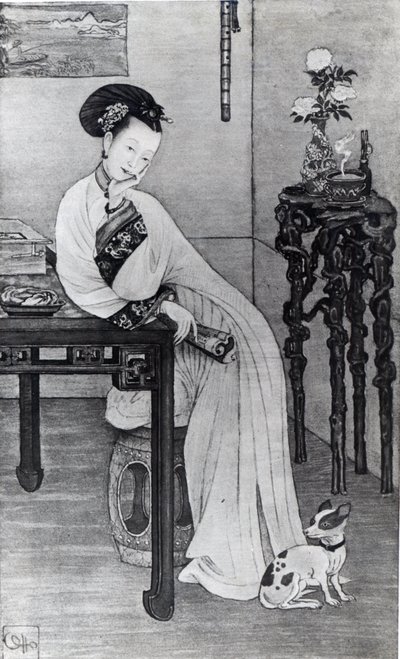 Keizerin-weduwe Cixi door School Chinese