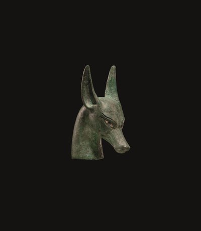 Een Egyptische bronzen scepterbloem door School Egyptian