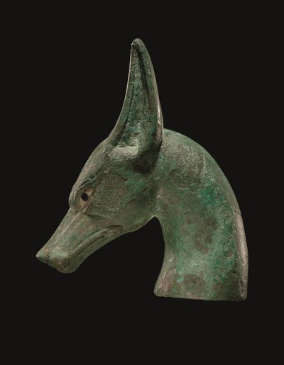 Een Egyptische bronzen scepterbloem door School Egyptian