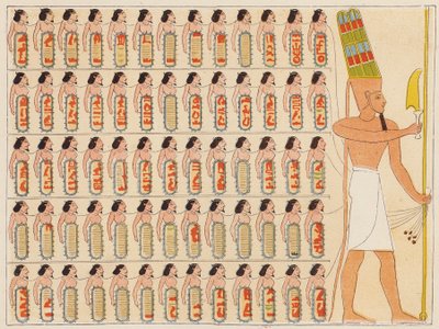 Oude Egyptische Farao Shoshenq I leidt zijn leger door School Egyptian
