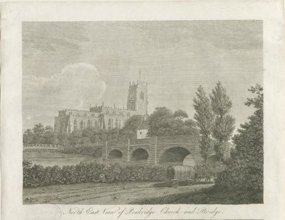 Penkridge Town - Kerk en brug door School English
