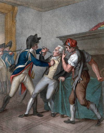 Arrestatie van Maximilien Robespierre op 27/07/1794 door School French
