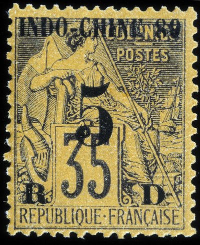 Frans Indochina Postzegel door School French