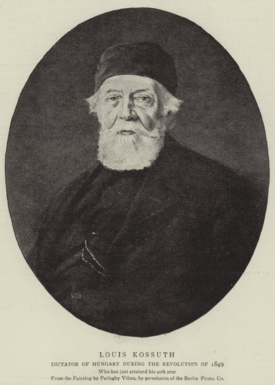 Louis Kossuth (litho) door School Hungarian