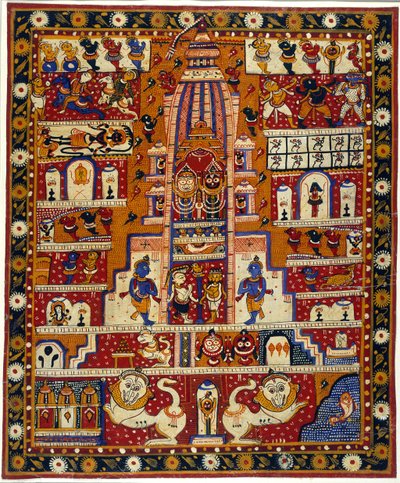 Add MS Or 3721 Diagram van de Jagannath Tempel, ca. 1930 door School Indian
