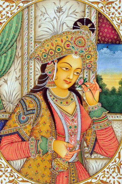 Mughul koningin Mumtaj, India, Azië door School Indian