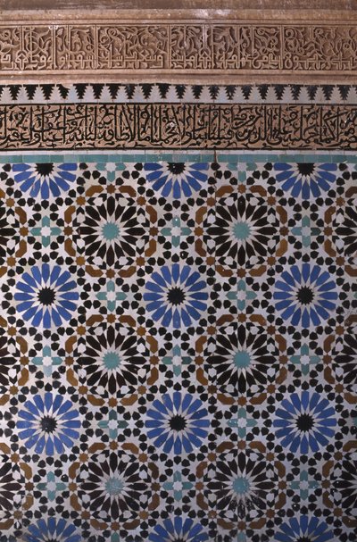 Detail van een muur (keramiek) door School Islamic