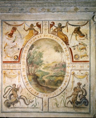 Muur in de badkamer van Cosimo I de