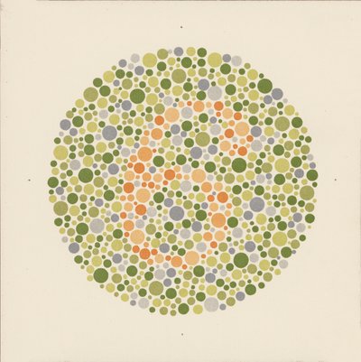 Ishihara kleurentest om kleurenblindheid te detecteren door School Japanese