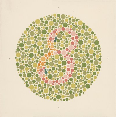 Ishihara kleurentest om kleurenblindheid te detecteren door School Japanese
