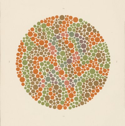 Ishihara-kleurentest om kleurenblindheid te detecteren door School Japanese