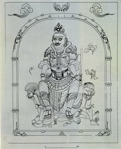 Reconstructie van Dhrtarastra. Bewaker van de Oostelijke Koning (na Kang Woo Bang) door School Korean