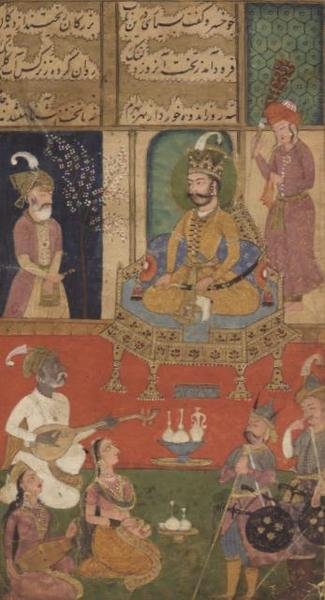 Een amoureuze opdracht, Johnson Album XI nr.16 genummerd 23, c.1760 door School Mughal