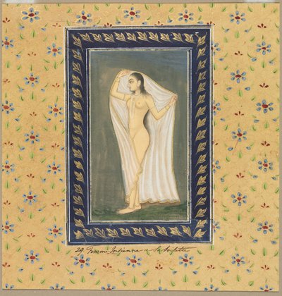 Dame na een bad door School Mughal