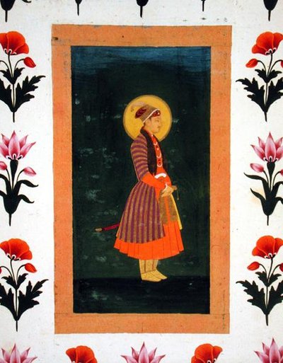 Staand portret van een heerser, uit het Small Clive Album door School Mughal