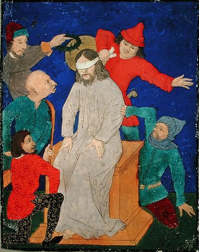 Christus bespot door School Netherlandish