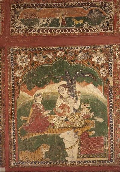 De familie van Shiva, uit de 