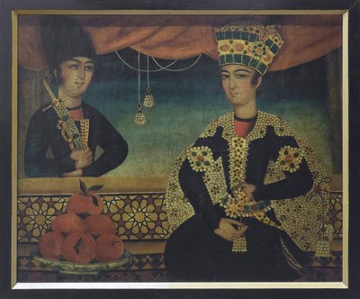 Een Qajar prins, mogelijk door Mohammad Sadgeh door School Qajar