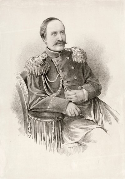 Graaf Nikolai Ignatiev, Russische soldaat, politicus en diplomaat (gravure) door School Russian