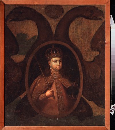 Portret van regentes Sophia Alexejevna Romanova (1657-1704) door School Russian