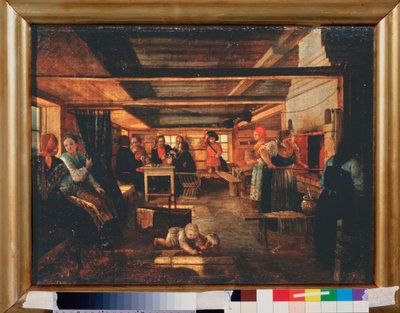 Scène in een landhuis door School Russian
