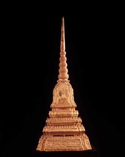 Model van een chedi of relikwietoren door School Thai