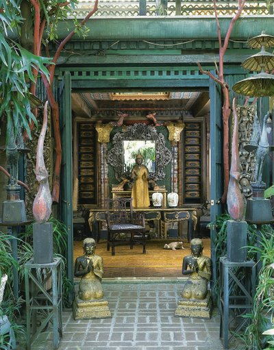 Paar Thaise dakornamenten door School Thai