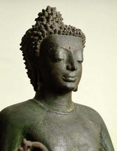 Staande Boeddha, uit Buriram (detail) door School Thai