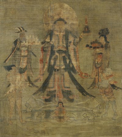 Tibetaanse cultuur: Vaisravana Bishamonten, de Beschermer van het Noorden door School Tibetan