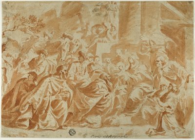 Aanbidding der wijzen door School of Peter Paul Rubens