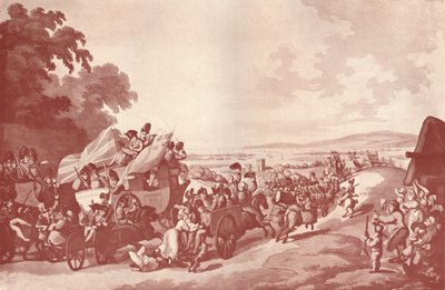 Een buitengewone scène op de weg van Londen naar Portsmouth, 1909 door Schultz