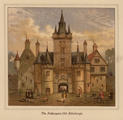 De Netherport, Oud Edinburgh (kleur litho) door Scottish School