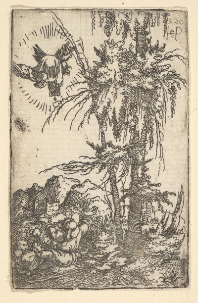 Joachim Ontvangt de Belofte van de Geboorte van de Maagd, 1520 door Sebald Beham