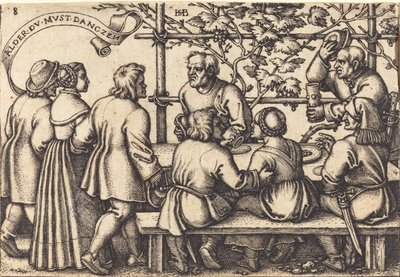 Het boerenbanket door Sebald Beham