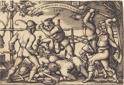 Het Gevecht van de Boeren door Sebald Beham