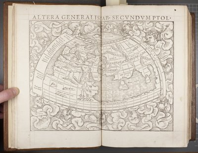 Globe, uit Cosmographia, 1544 door Sebastian Munster