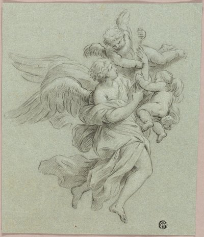 Engel met Putti door Sebastiano Conca