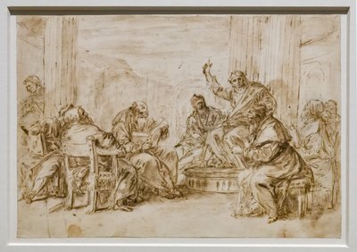 Christus onder de dokters door Sebastiano Ricci