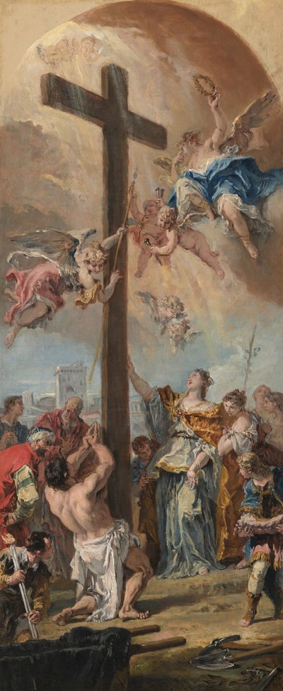 De verheffing van het ware kruis door Sebastiano Ricci