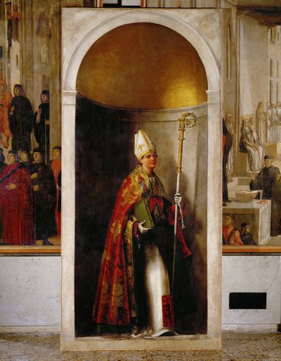 Saint Louis de Toulouse ... (olieverf op doek) door Sebastiano del (c.1485-1547) Piombo