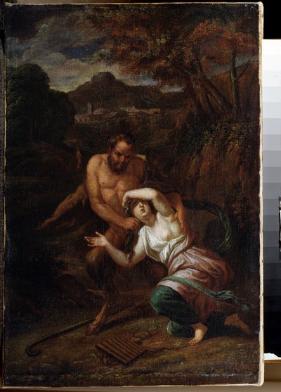Pan en de Nimf Syrinx door Sébastien Bourdon