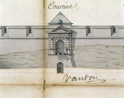 Fortificaties Courtine door Vauban door Sebastien Le Prestre de Vauban
