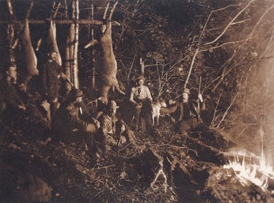 De geweien, open kamp, Raquette Lake door Seneca Ray Stoddard
