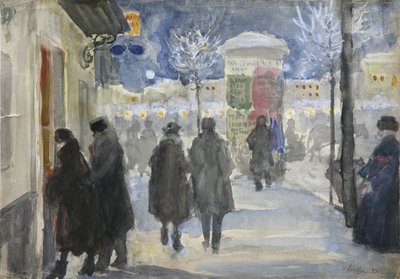 Moskou Straat, 1922 door Sergei Arsenevich Vinogradov