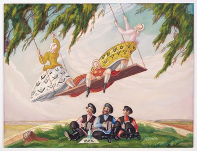 De Schommel, 1920s door Sergei Yurievich Sudeykin